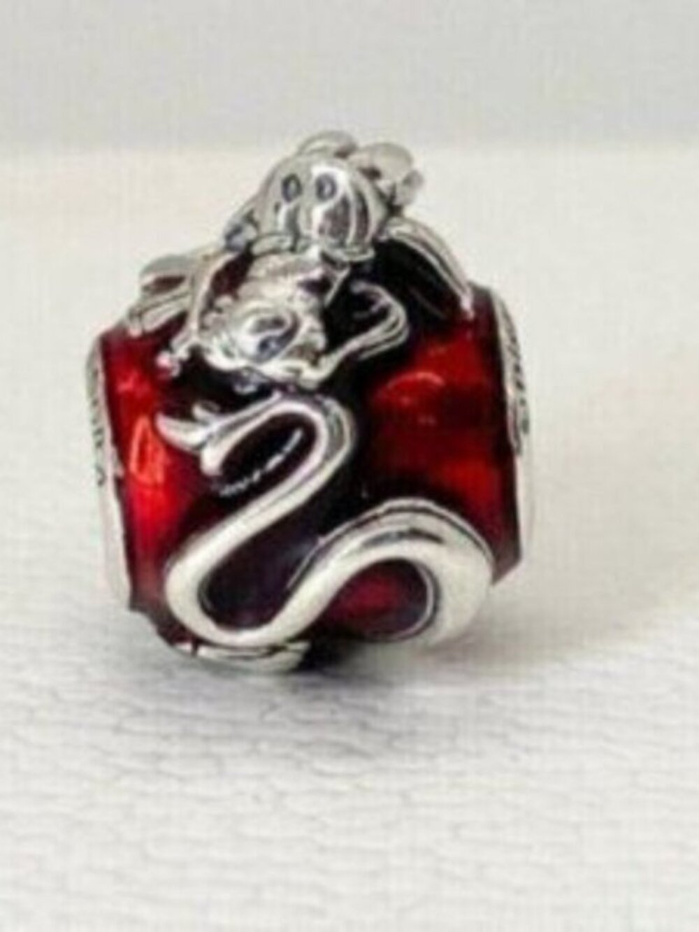 Pandora Red Dragon Murano Glass Charm